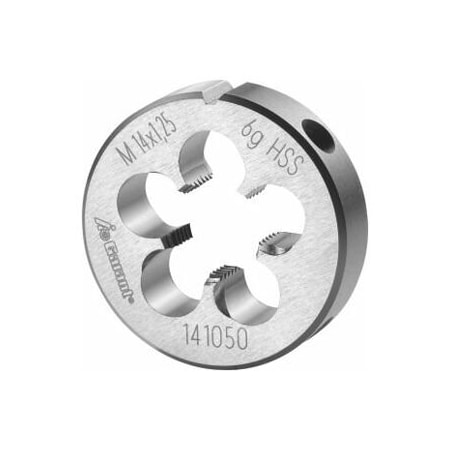 Garant M14X1.25 HSS Round Die, Closed/Pre-Slit Form 141050 14X1,25